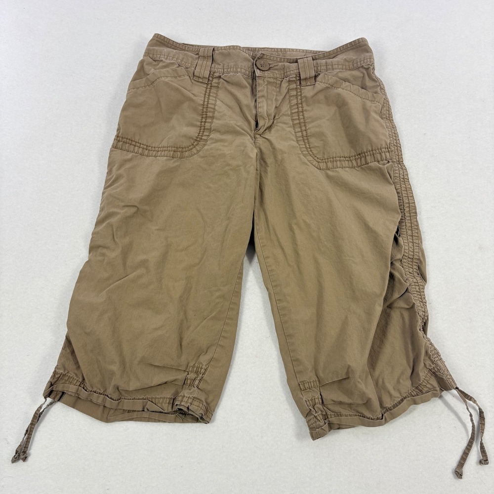 Vtg Y2K Old Navy Womens Cargo Capri Pants 6 Utility Gorpcore Hippie Boho